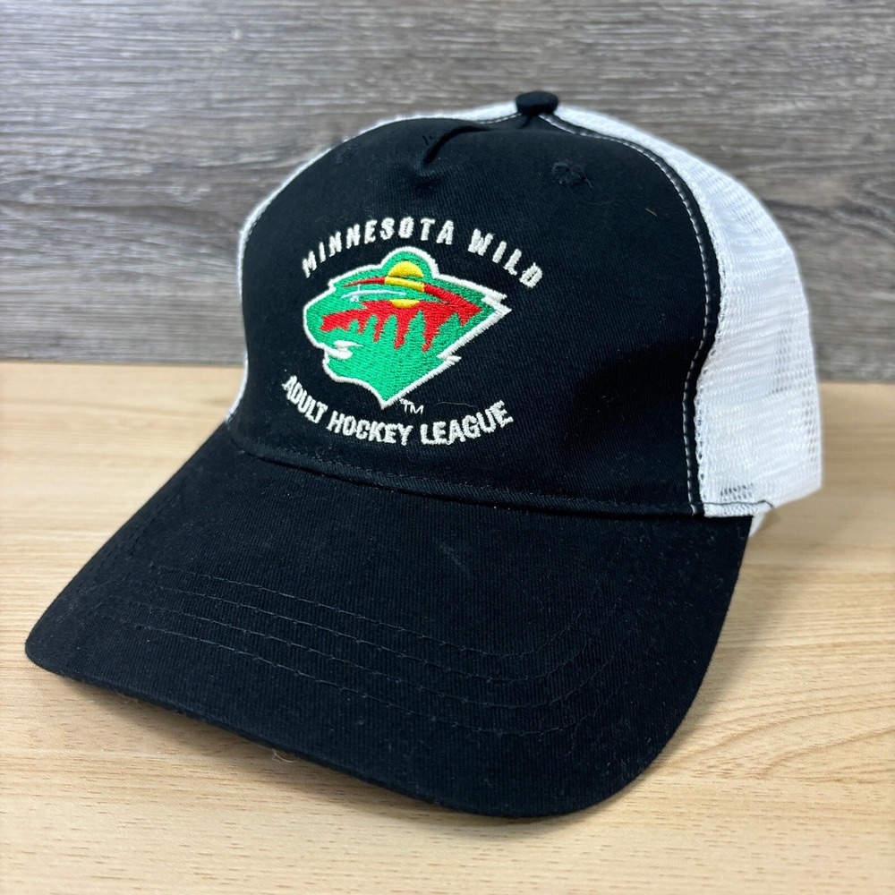 Minnesota Wild Hat Cap Snap Back Black Adult Hockey League Adjustable - Picture 1 of 9